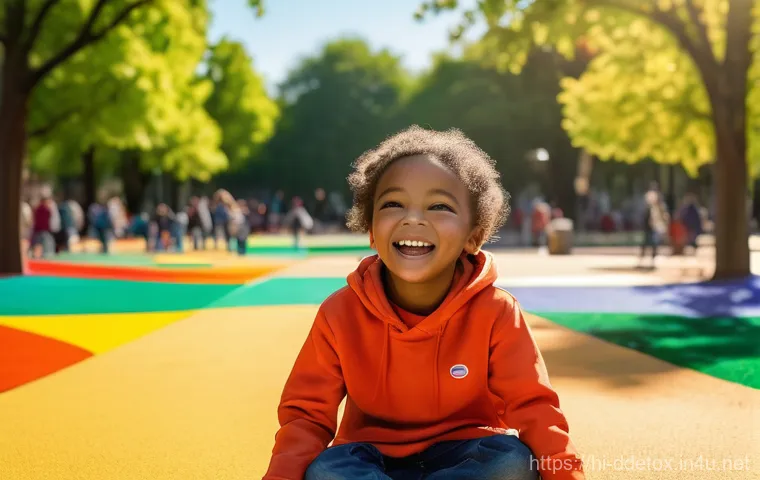 디지털디톡스와 학교에서의 적용 - **Prompt 1: Joyful Outdoor Play vs. Screen Time Contrast**
    A vibrant, sun-drenched park filled w...