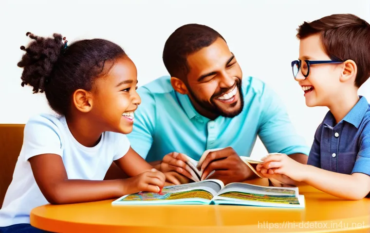 디지털디톡스와 학교에서의 적용 - **Prompt 1: Joyful Outdoor Play vs. Screen Time Contrast**
    A vibrant, sun-drenched park filled w...